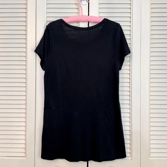 J. Jill Pure Elliptical Black Tee - Picture 3 of 8